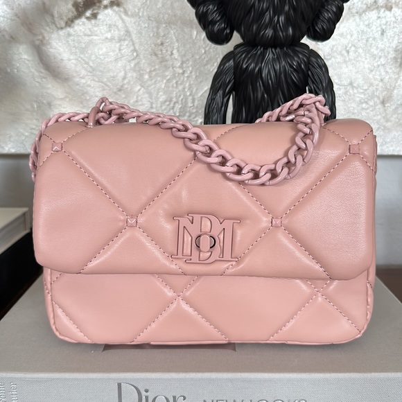 Badgley Mischka Handbags - NWT BADGLEY MISHKA pink chain quilted purse